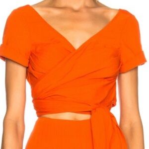 Bright Orange Mara Hoffman Crop Top